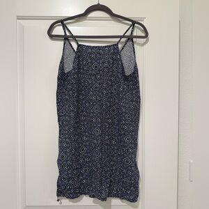 Navy Blue Patterned Women's Top